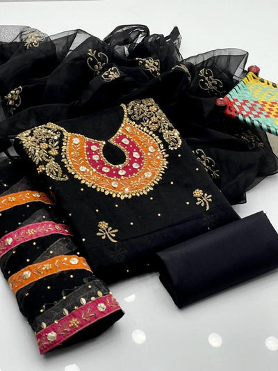 Women's unstitched 3 piece fancy suit